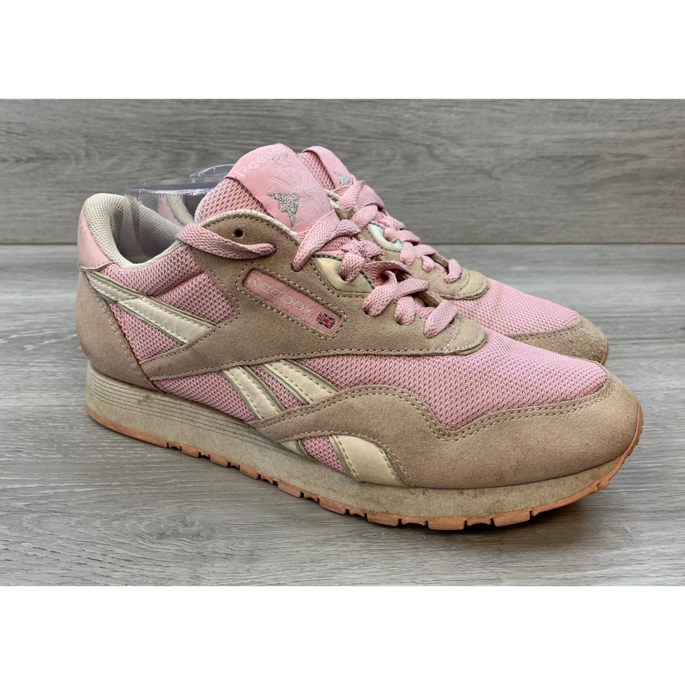 Reebok Classic Women's Sneakers Pink Suede Mesh Lace Up Comfort‎ Shoes